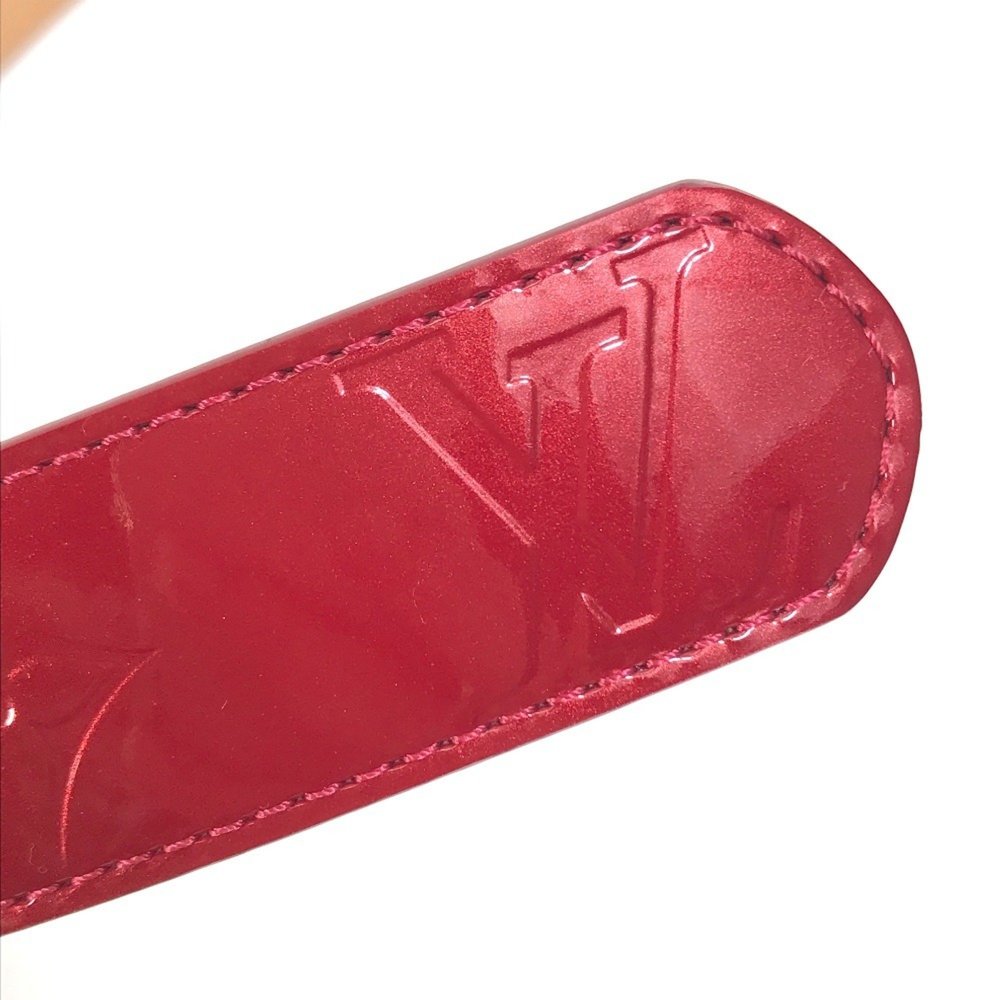 LOUIS VUITTON M6980U Monogram Vernis Santur Belt, Women's Pomme d'Amour, Red - Picture 4 of 10